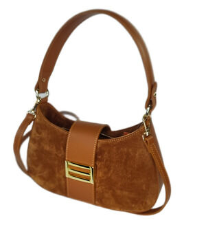 Charlie Leather Stazalina Rich Cognac/Brown Small Handbag & Crossbody - NWT